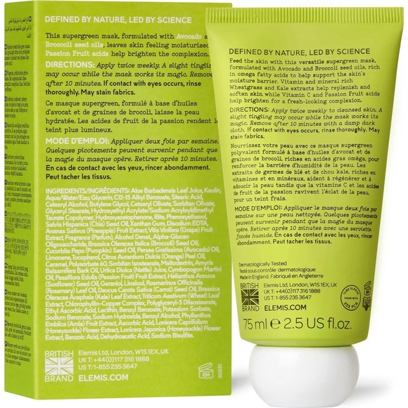 Elemis Superfood Vital Veggie Mask Nourishing Prebiotic Green Mask Face Mask - Picture 4 of 6